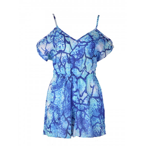 Loose Printed Spaghetti Strap Rompers