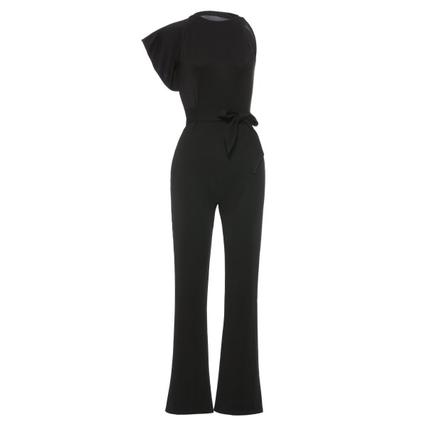 Slim Asymmetric Lace-Up Women's Jumpsuits