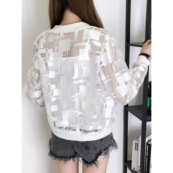 Lace Hollow Long Sleeves Women's Jacket