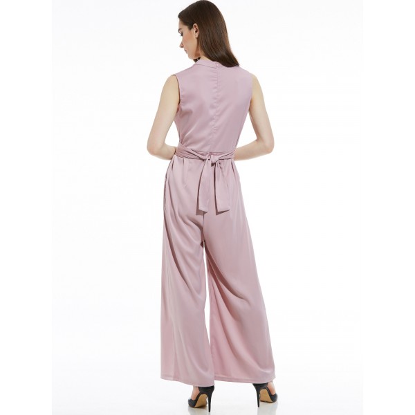 Slim Plain Wide Legs Women's Jumpsuit