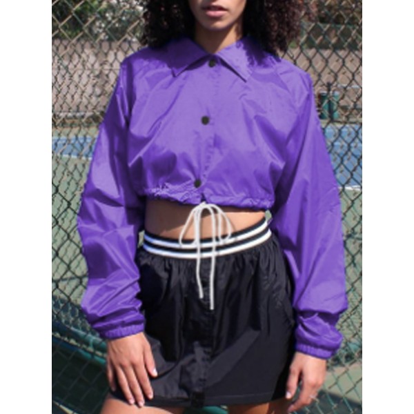 Lightweight Sunproof Lace Up Crop Top Women's Jacket