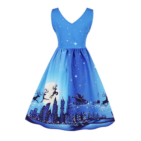 Chic Halloween Sleeveless Skater Dress